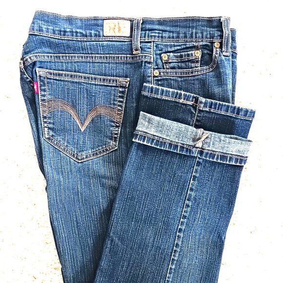 Levi’s Womens Perfectly Slimming 512 Bootcut Jeans Blue 32x30 Western - Picture 1 of 6